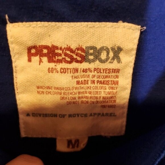 University Of Kansas Womens Blue Metallic Sequin Shirt Medium - Picture 4 of 4